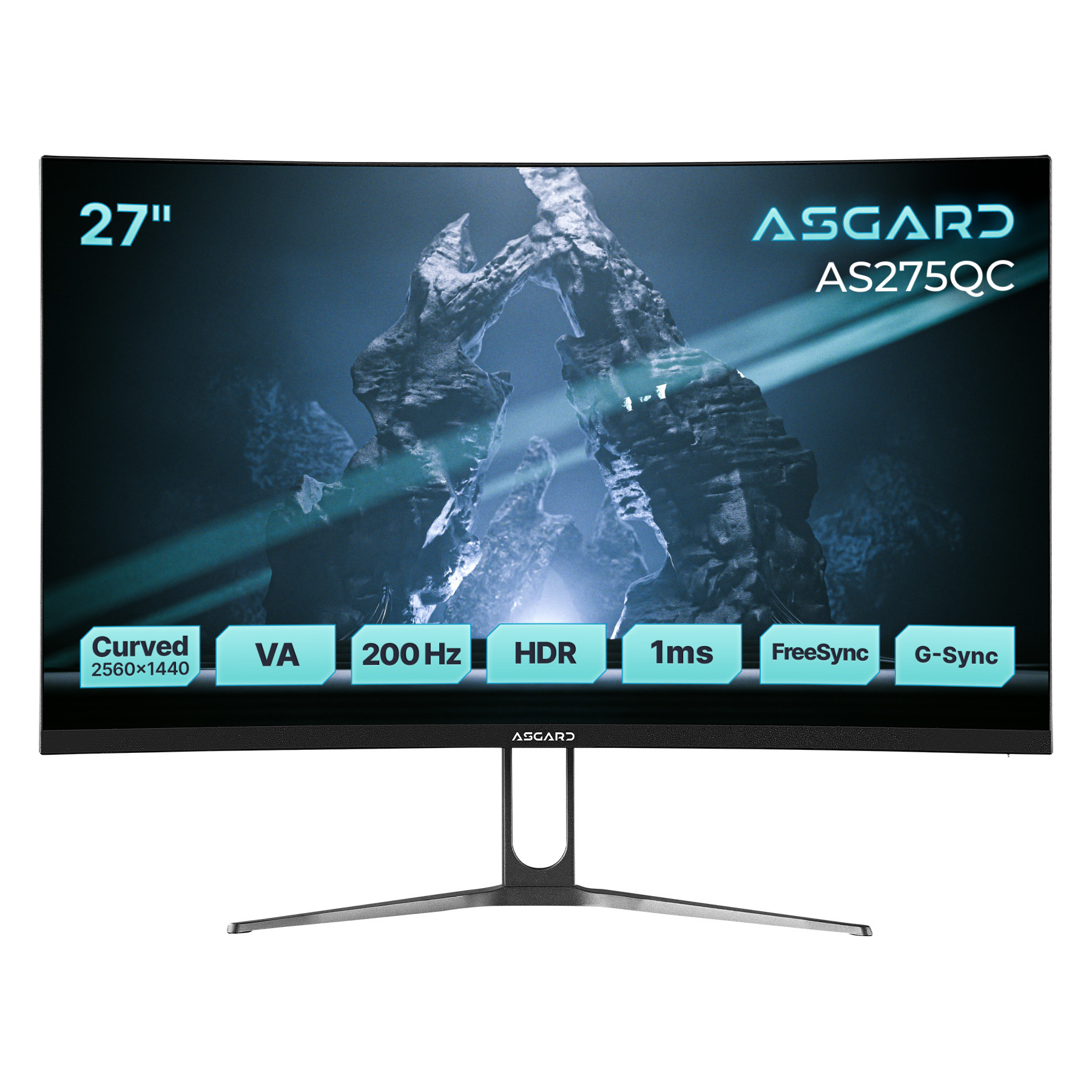 Монітор ASGARD AS275QC 27" WQHD 200Hz вигнутий чорний