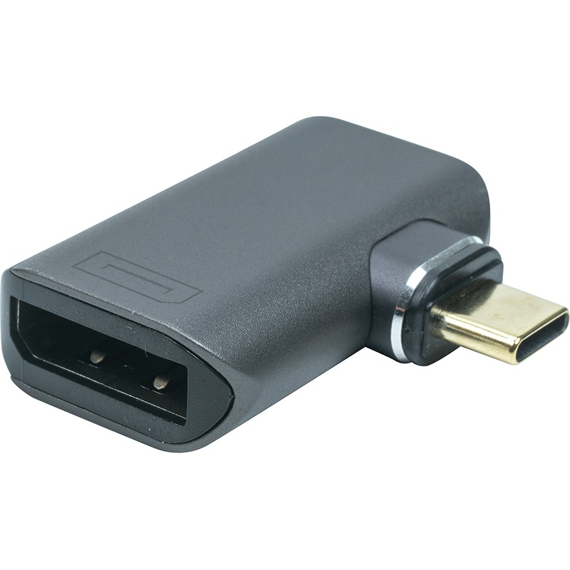 Адаптер PowerPlant USB Type-C - DisplayPort магнітний Чорний