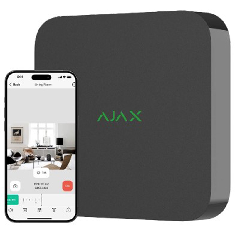 фото Мережевий відеореєстратор (NVR) Ajax NVR 8-channel Black (000034515)