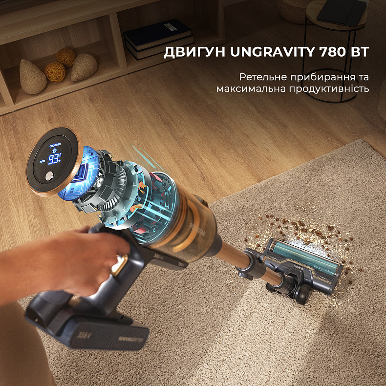 фото Вертикальний + ручний пилосос (2в1) Cecotec Conga Rockstar 10500 Solar AquaPet Flex (A01_EU01_102551)