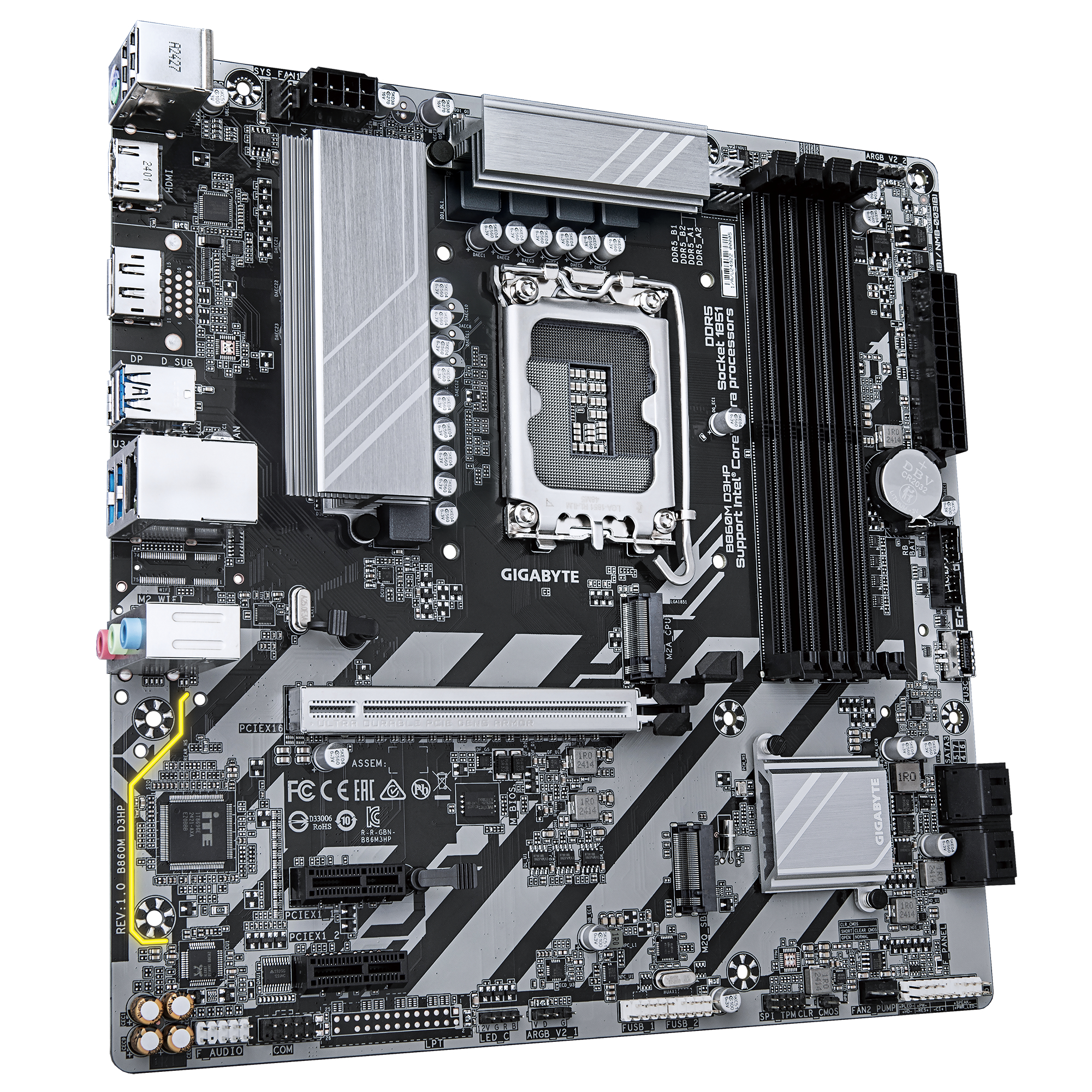 Материнская плата Gigabyte B860M D3HP Socket 1851 Материнская плата Gigabyte B860M D3HP Socket 1851