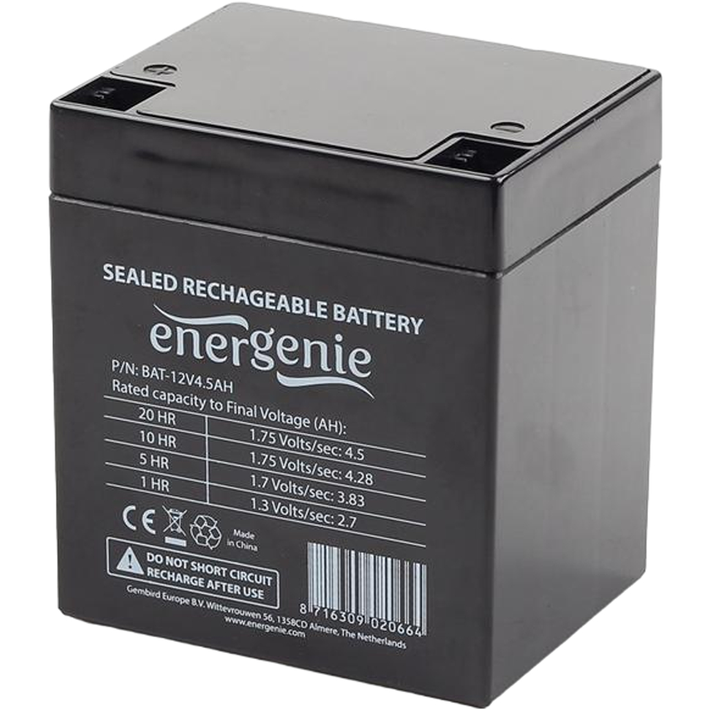 Акумуляторна батарея EnerGenie 12V 4.5AH (BAT-12V4.5AH) AGM