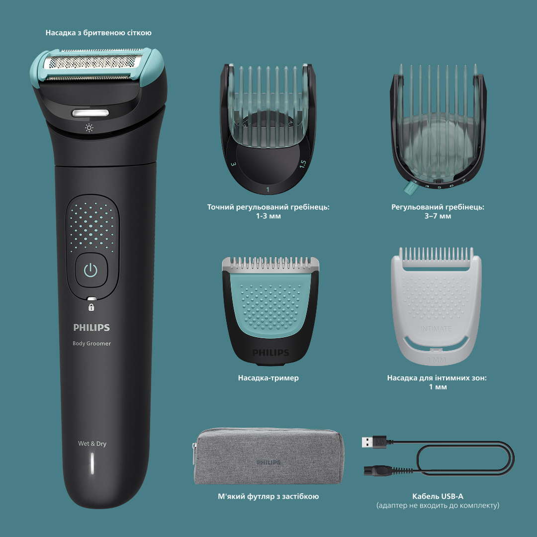 фото Триммер для тела (боди-гррумер) Philips Bodygroom Series 7000 BG7470/15