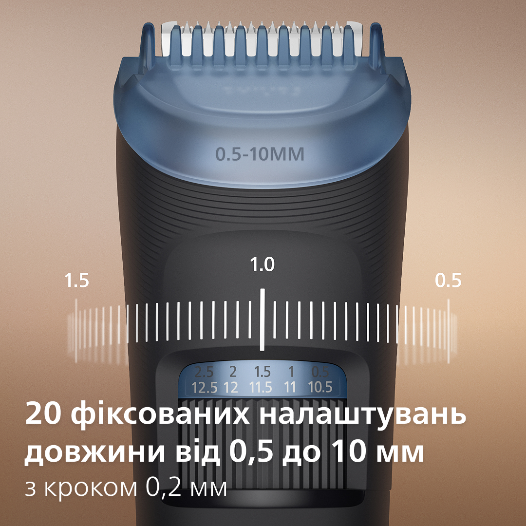 фото Тример для бороди та вусів Philips Beard Trimmer 3000 Series BT3617/15