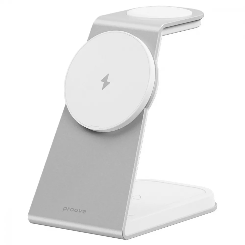 Бездротовий зарядний пристрій Proove Omni Power 3in1 15W білий