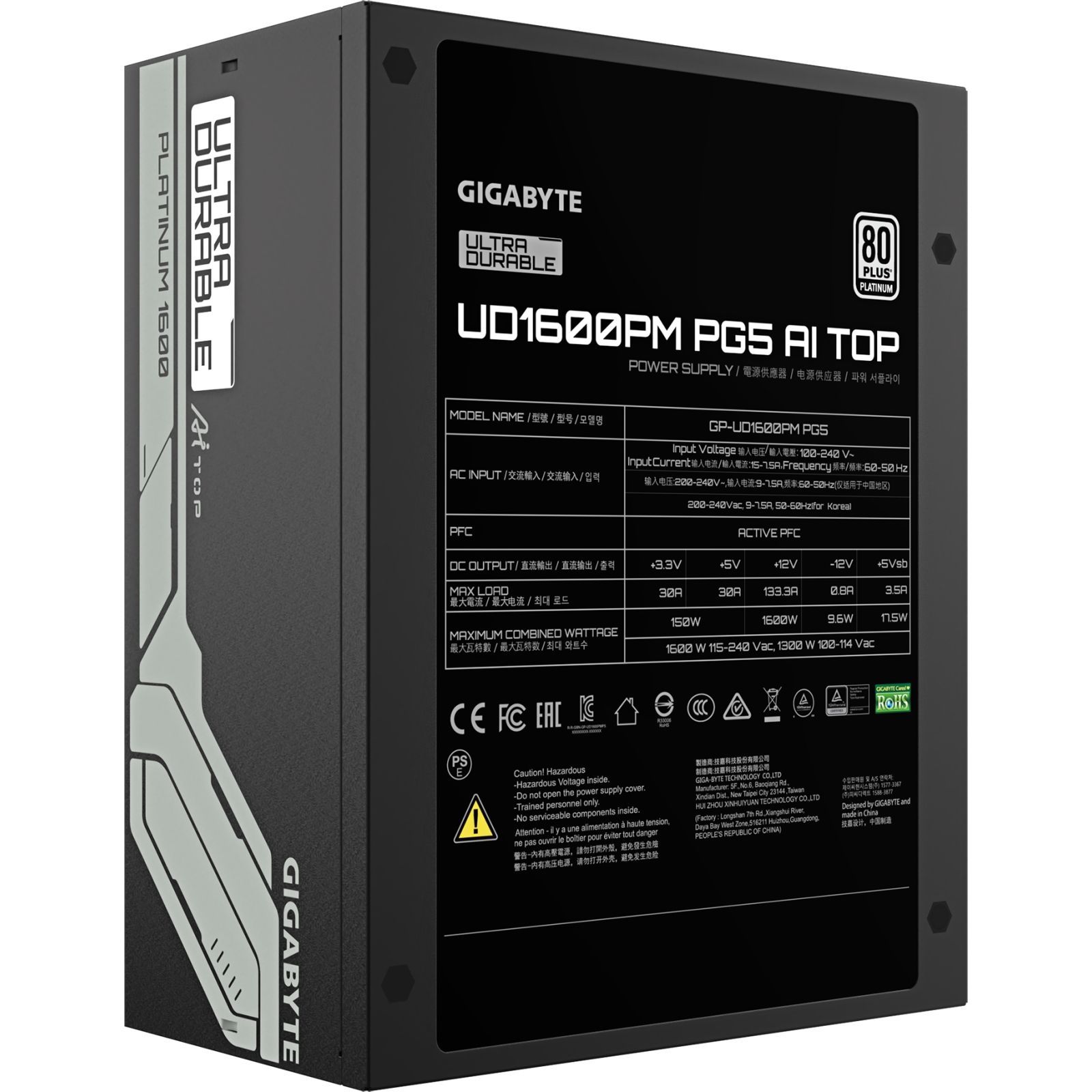 Блок питания Gigabyte 1600W GP-UD1600PM PG5 Блок питания Gigabyte 1600W GP-UD1600PM PG5