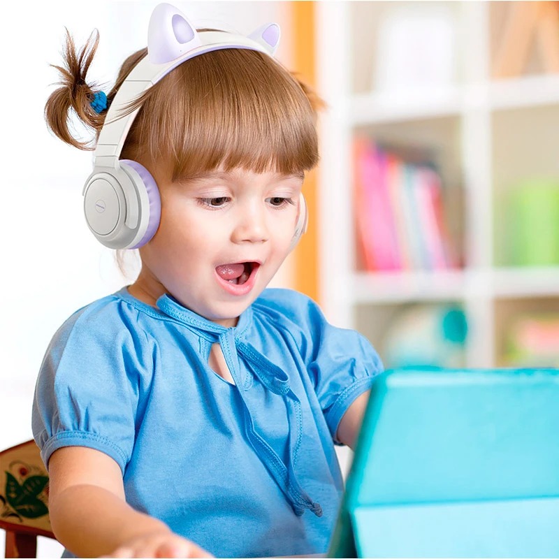 фото Навушники з мікрофоном Promate Panda Lilac (panda.lilac)