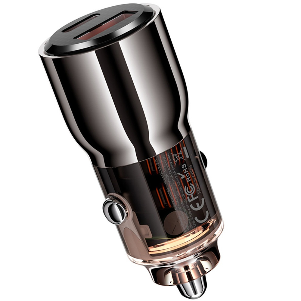 Автомобильное зарядное устройство XO CC58 (USB, USB-C, 3.25A) 95W Dark Grey Автомобильное зарядное устройство XO CC58 (USB, USB-C, 3.25A) 95W Dark Grey