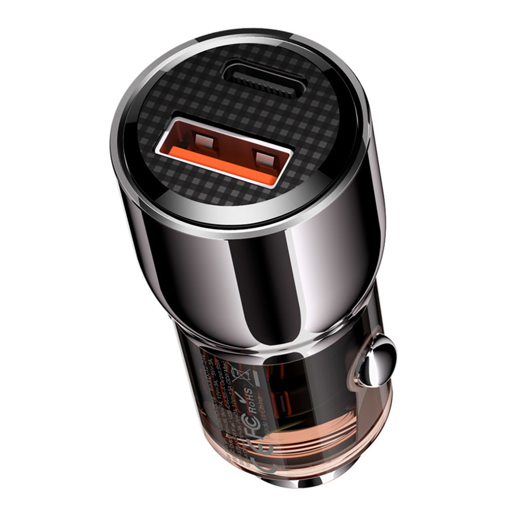 Автомобильное зарядное устройство XO CC58 (USB, USB-C, 3.25A) 95W Dark Grey Автомобильное зарядное устройство XO CC58 (USB, USB-C, 3.25A) 95W Dark Grey