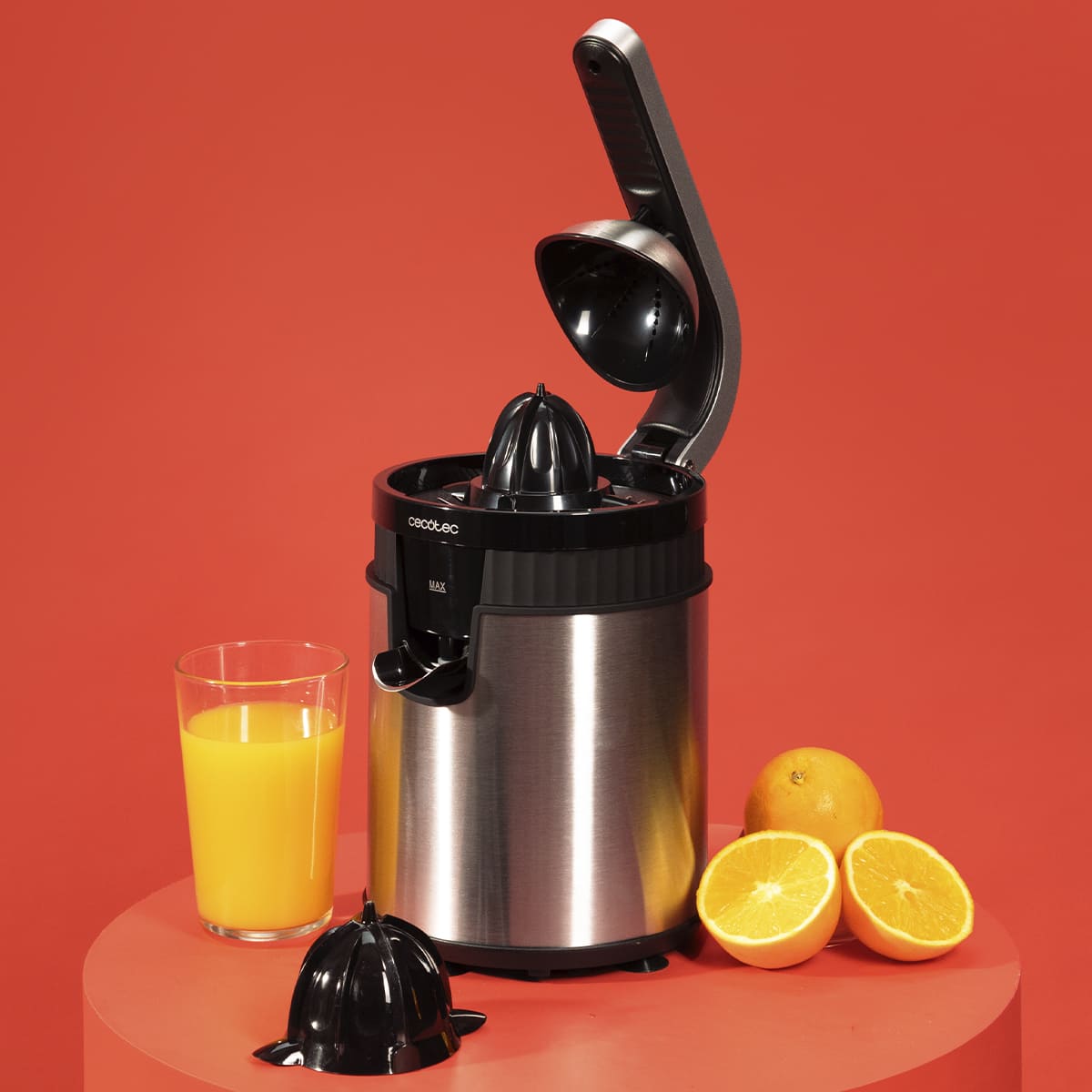 фото Соковитискач для цитрусових (цитрус-прес) Cecotec Xqueeze RetroJuice 600 Steel (CCTC-03363)