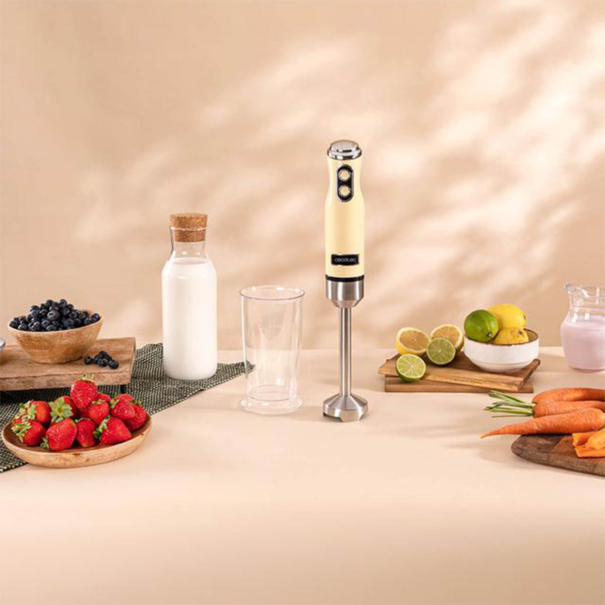 фото Занурюваний блендер Cecotec Power Retro 1200MAX Cream&Crush Yellow (CCTC-03941)