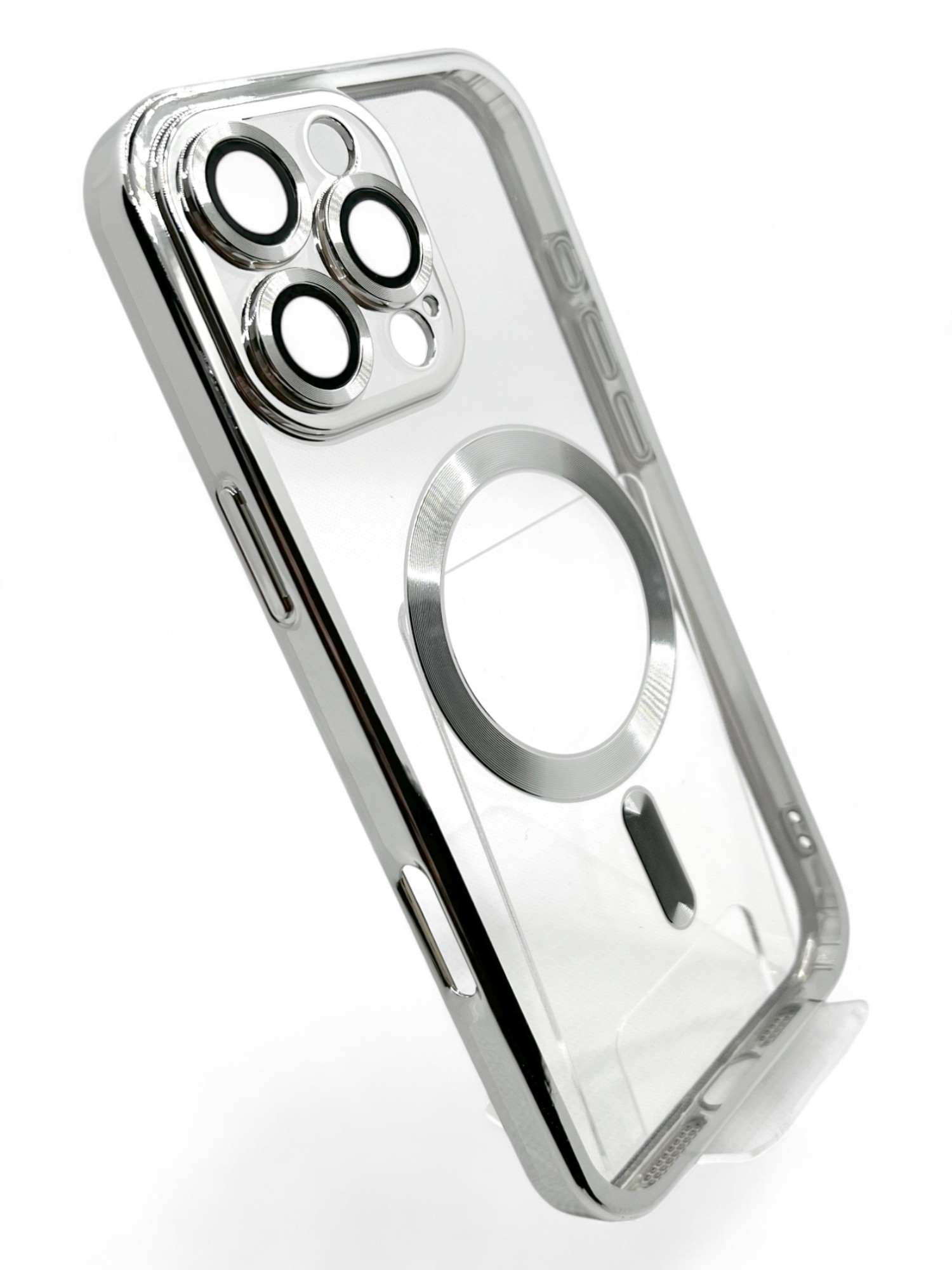 Чeхол-накладка BeCover TPU Chrome Case MagSafe для Apple iPhone 16 Pro Max Silver (712088) Чeхол-накладка BeCover TPU Chrome Case MagSafe для Apple iPhone 16 Pro Max Silver (712088)