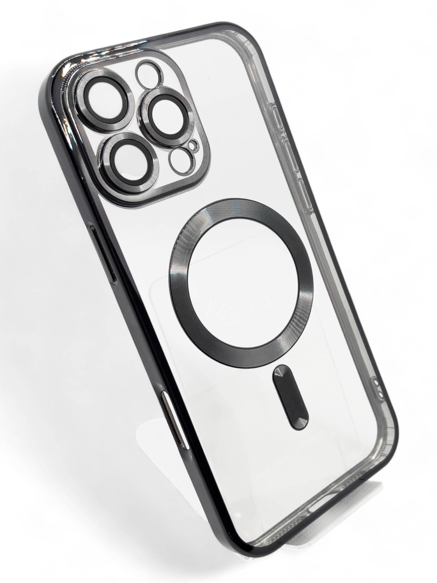 Чeхол-накладка BeCover TPU Chrome Case MagSafe для Apple iPhone 16 Pro Black (712080) Чeхол-накладка BeCover TPU Chrome Case MagSafe для Apple iPhone 16 Pro Black (712080)