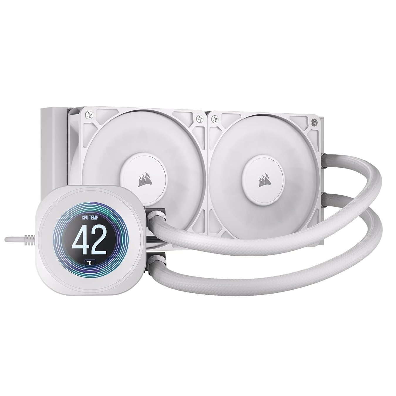 фото Водяне охолодження Corsair Nautilus 240 RS LCD White (CW-9061032-WW)