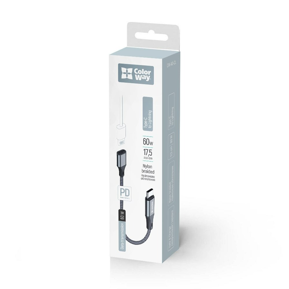 Адаптер ColorWay USB-C - Lightning (CW-AD-CL) Адаптер ColorWay USB-C - Lightning (CW-AD-CL)