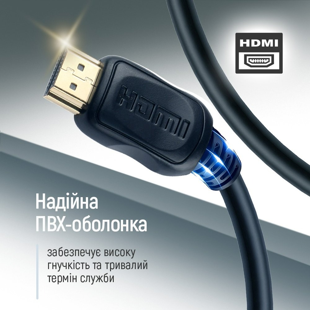 Кабель ColorWay HDMI - HDMI V 2.0 (M/M), 4K/60 Гц, 10 м, Black (CW-CBHD081-BK) Кабель ColorWay HDMI - HDMI V 2.0 (M/M), 4K/60 Гц, 10 м, Black (CW-CBHD081-BK)