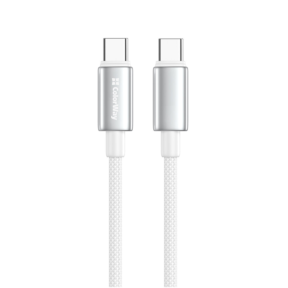 Кабель ColorWay CW-CBPDCC099-WT USB Type-C - USB Type-C 5А Білий