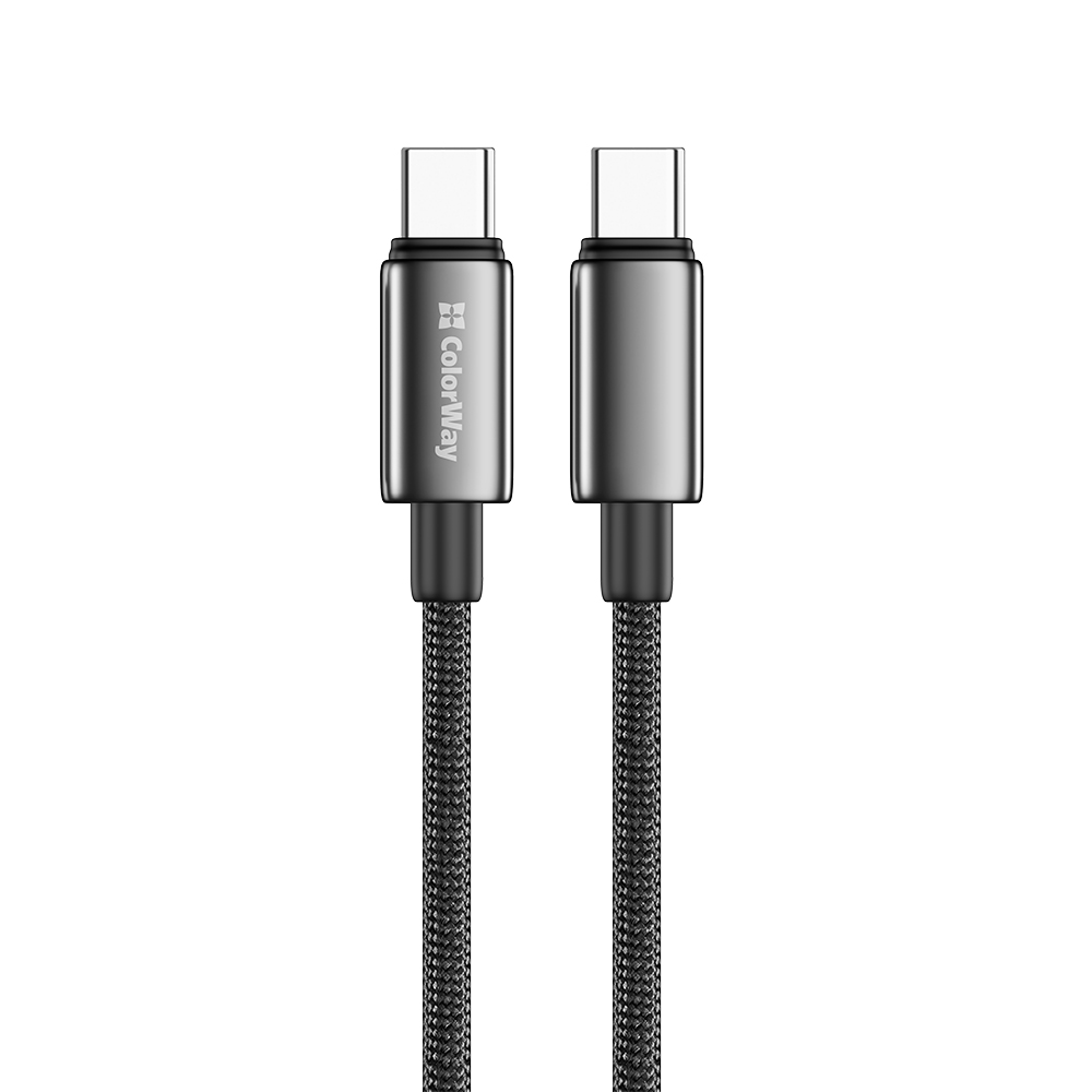 Кабель ColorWay USB Type-C - USB Type-C 5А 1 м Чорний