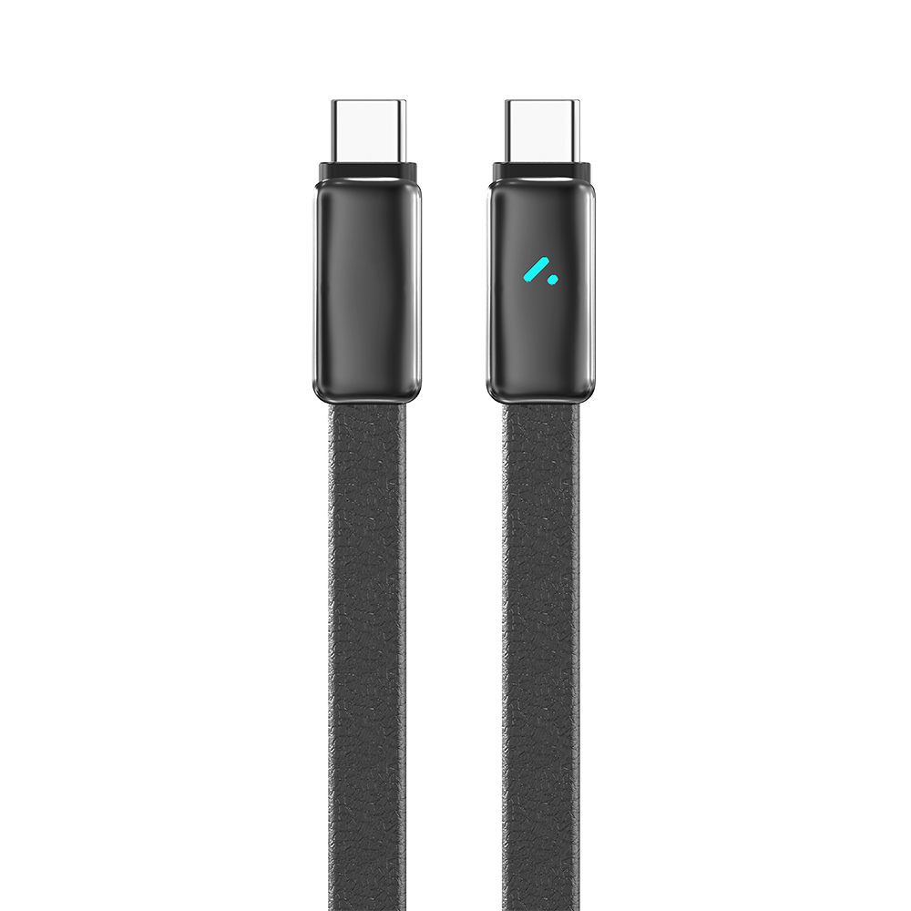 Кабель ColorWay USB Type-C - USB Type-C ультратонкий 5А Чорний