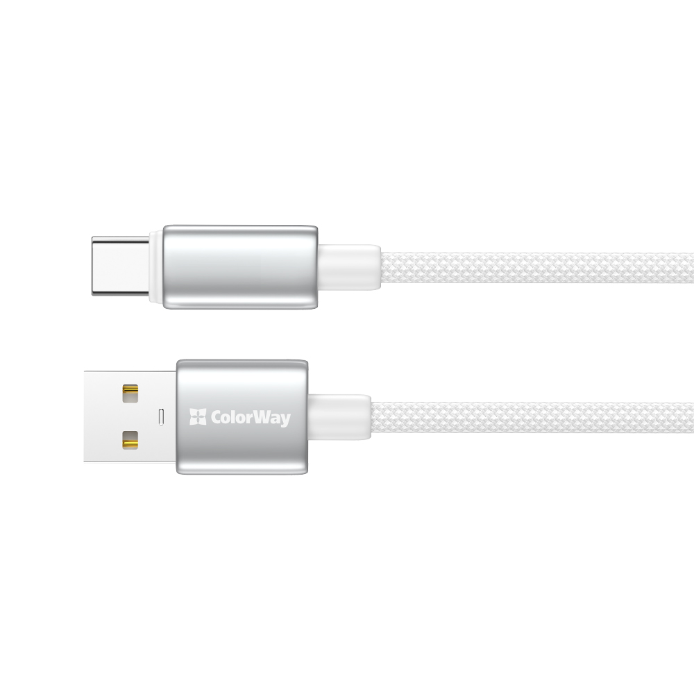 Кабель ColorWay USB - USB Type-C 3А 1 м Білий