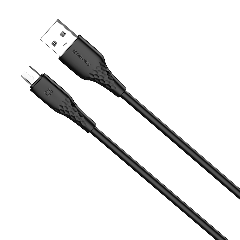Кабель ColorWay USB - micro USB 3А Чорний