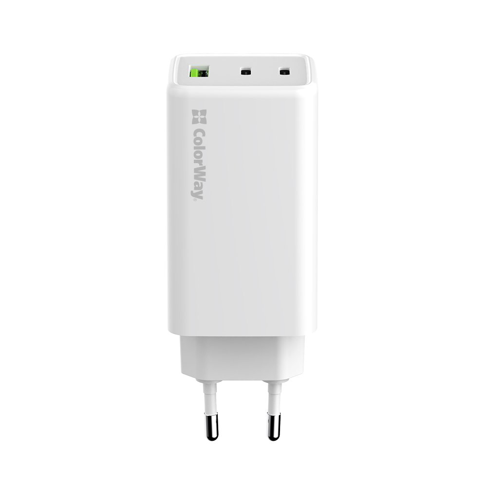 Мережевий зарядний пристрій ColorWay GaN Mini 100W PD Port PPS USB Білий