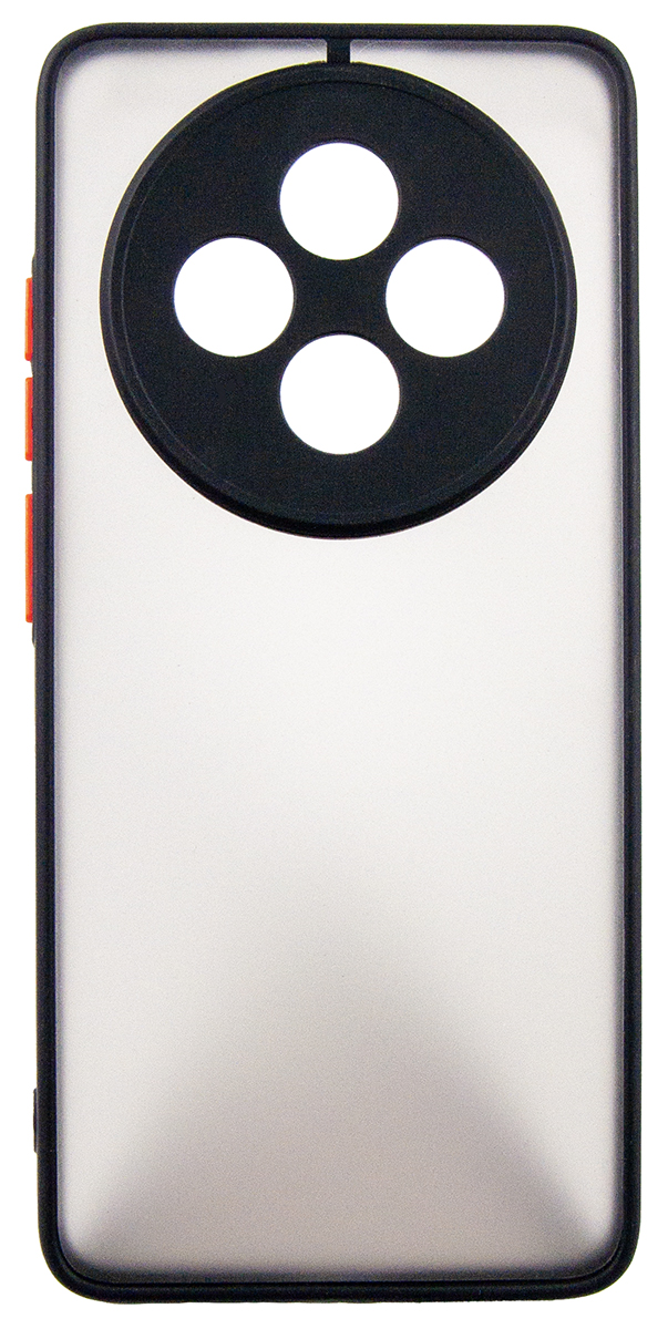 Чeхол-накладка Dengos Matte для Oppo Reno 12F 4G Black (DG-KM-157) + защитное стекло Чeхол-накладка Dengos Matte для Oppo Reno 12F 4G Black (DG-KM-157) + защитное стекло