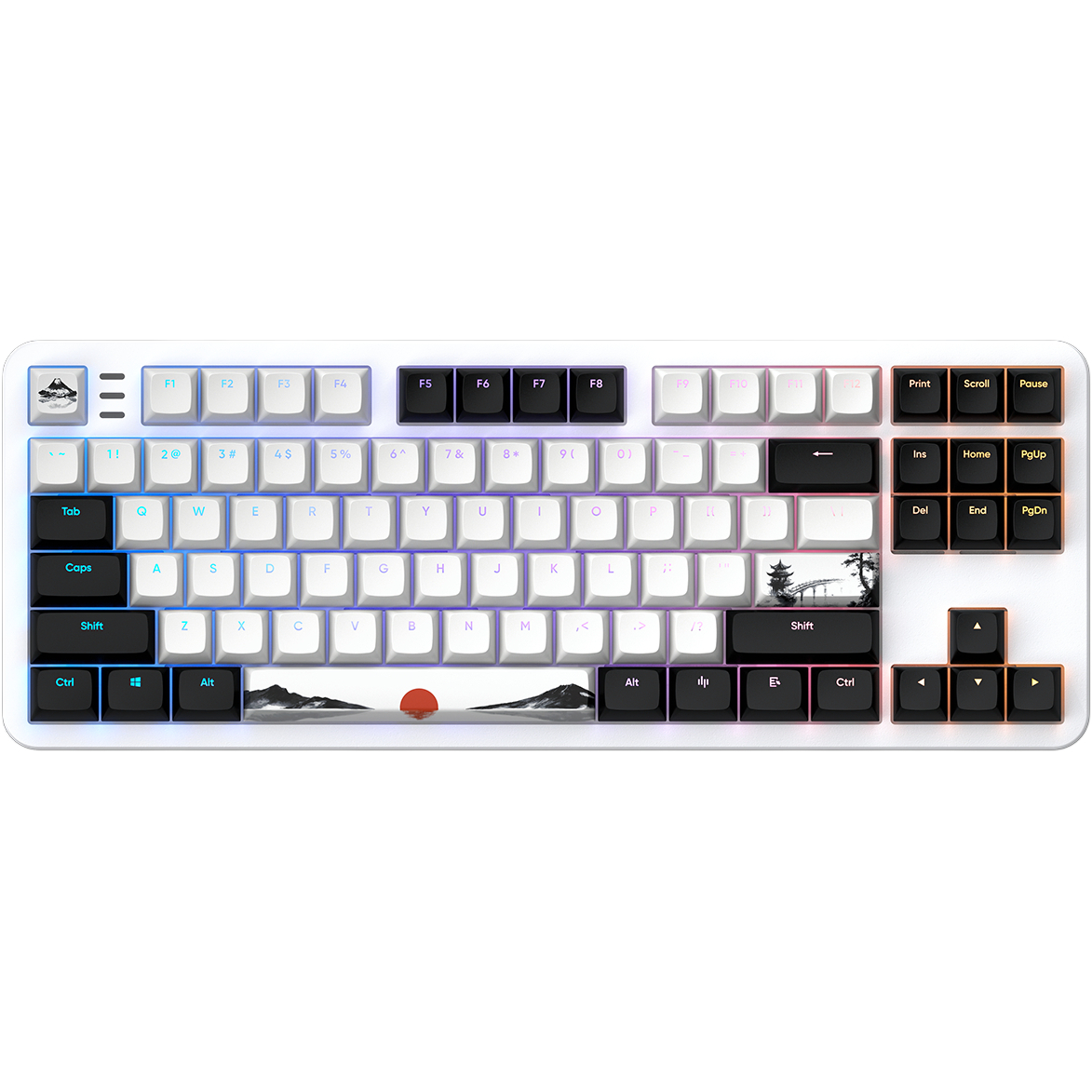 Механічна клавіатура Dark Project ALU87 Fuji V2 G3ms Sapphire Біло-чорна