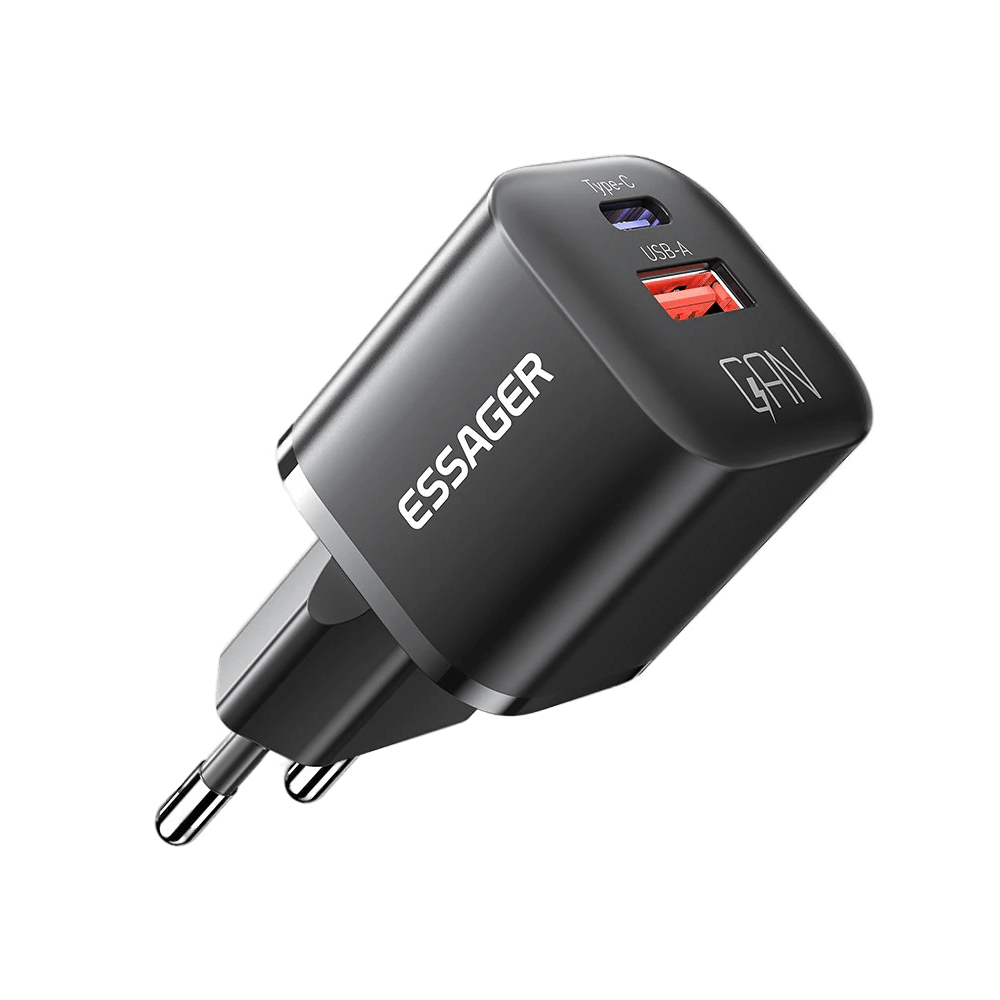 Мережевий зарядний пристрій Essager Camber 20W GaN Чорний