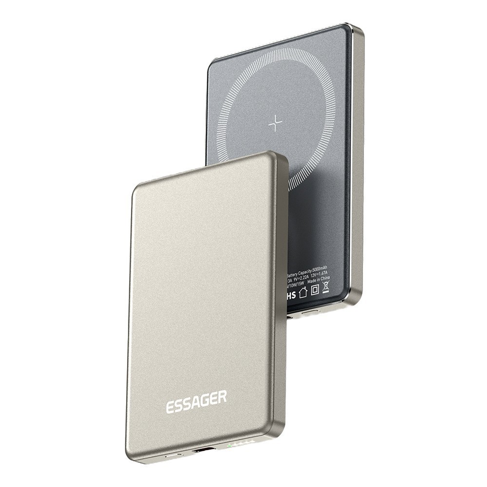 Універсальна мобільна батарея Essager 5000mAh MagSafe 20W Сірий