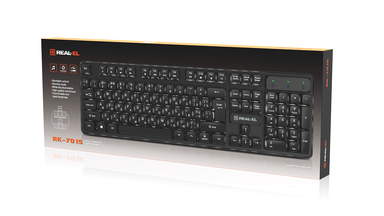 Клавиатура REAL-EL RK-7015 Клавиатура REAL-EL RK-7015