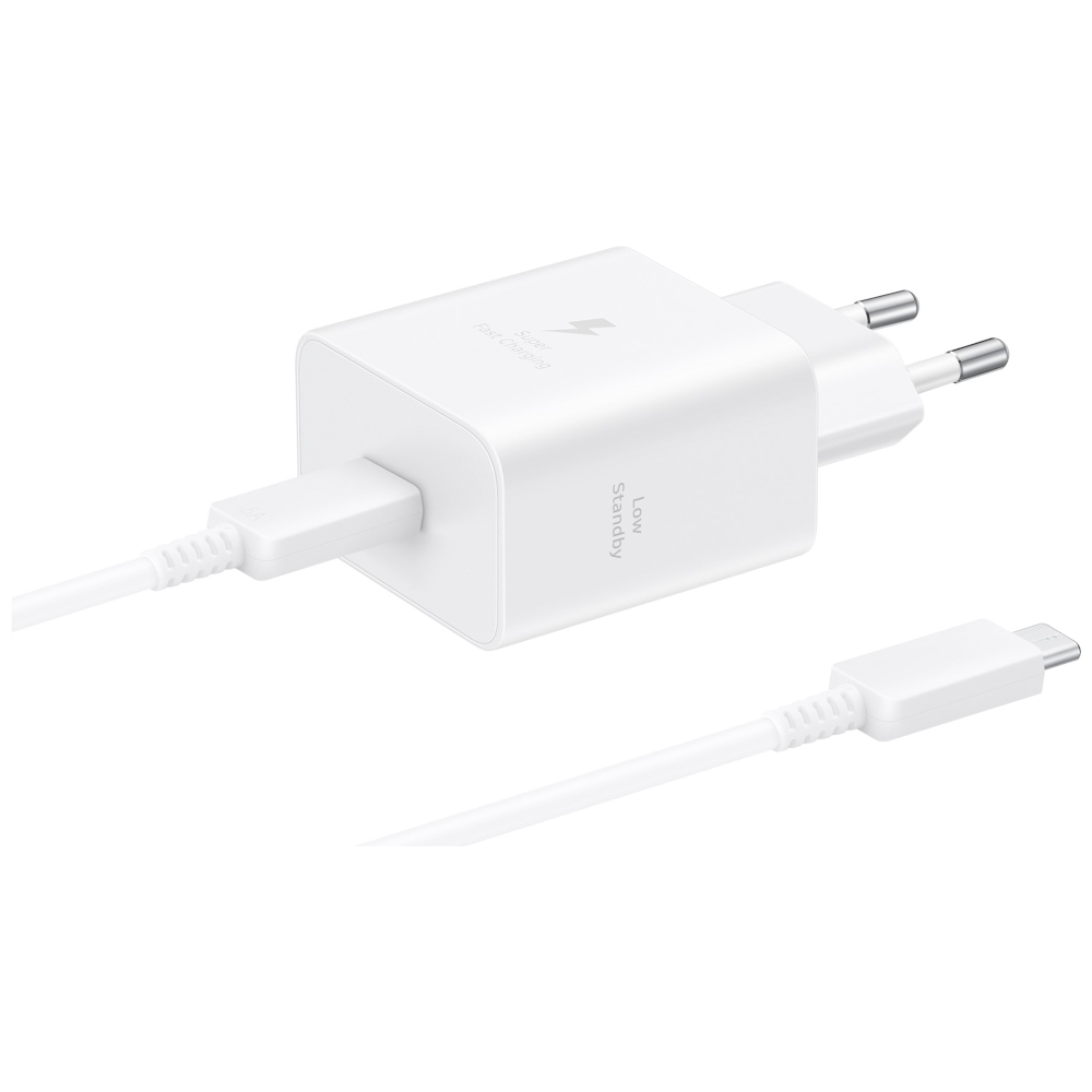 Мережевий зарядний пристрій Samsung EP-T4511 45W Швидка зарядка Білий