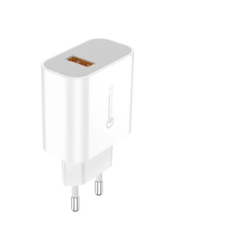 Мережевий зарядний пристрій Foneng EU46 QC3.0 з кабелем Lightning білий