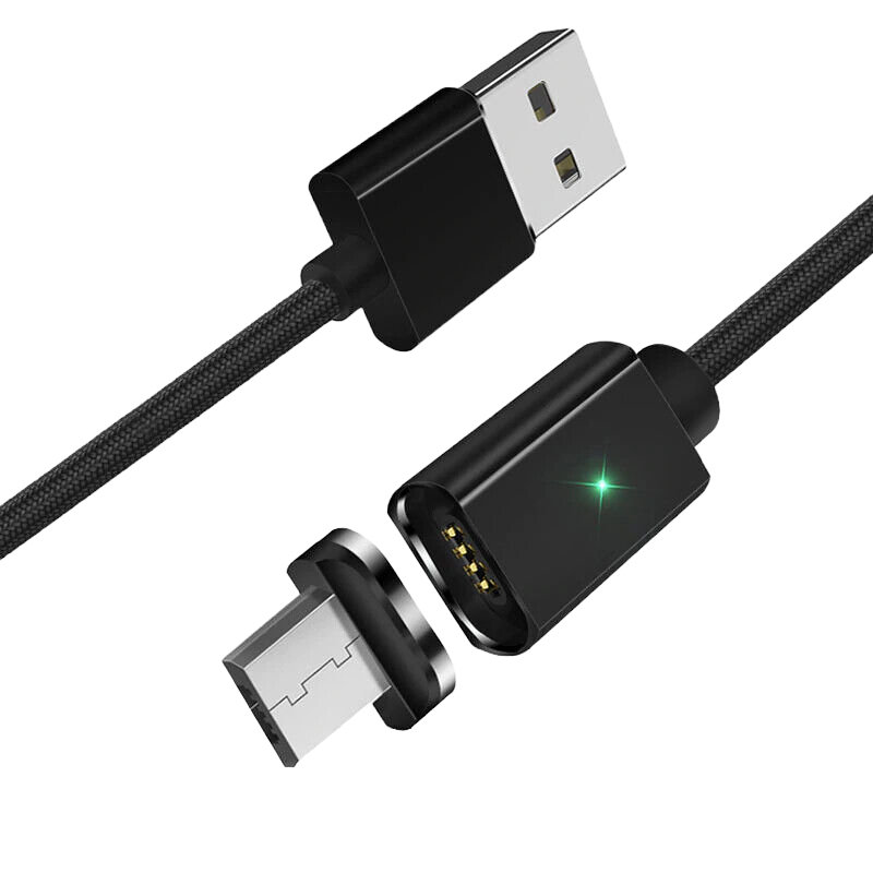 Кабель Essager Magic Power Magnetic USB - MicroUSB магнітний чорний