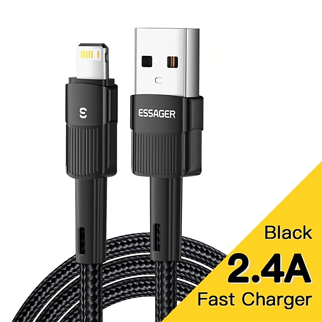 Кабель Essager Star Lightning 2.4А Чорний