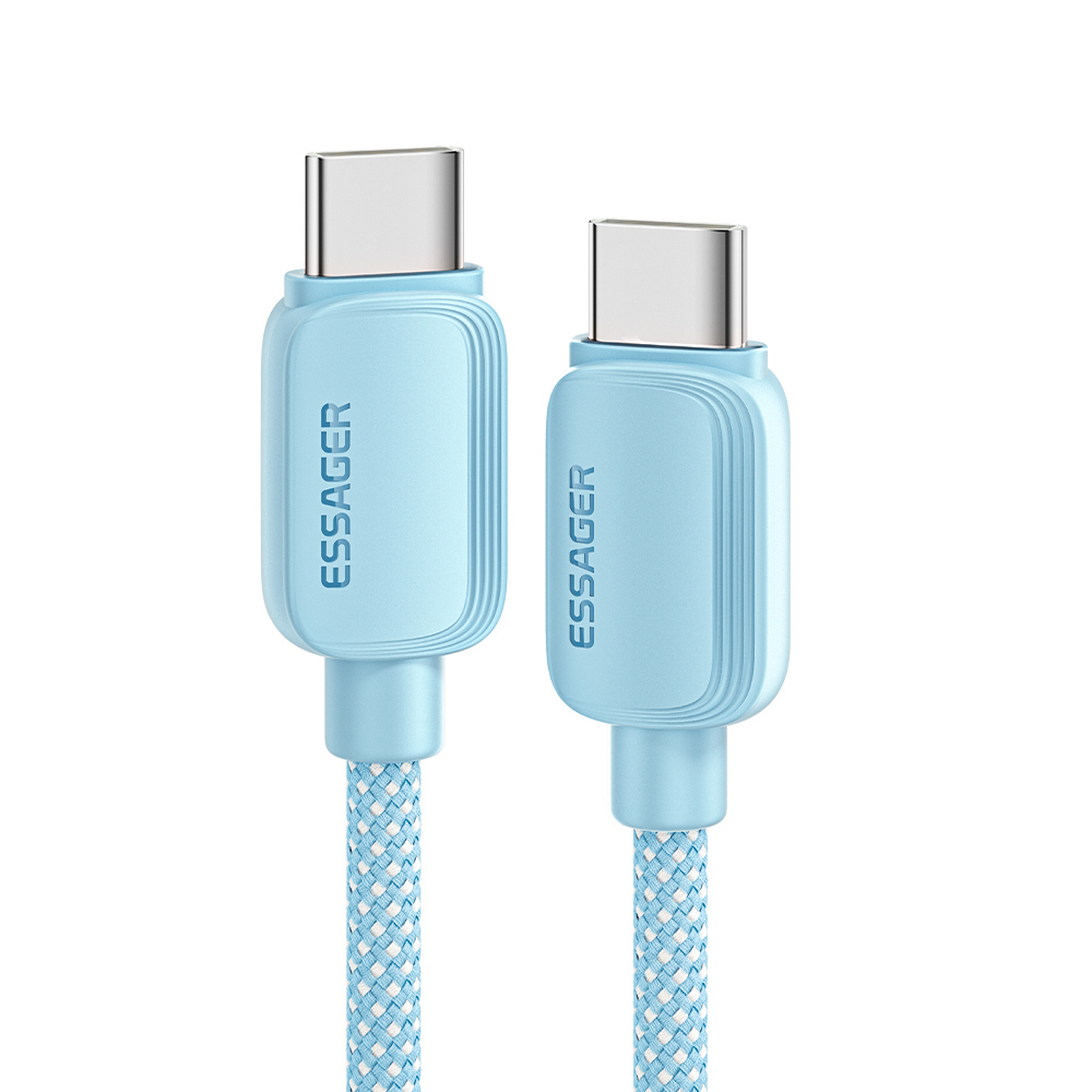Кабель USB Type-C - USB Type-C Essager Breeze 100W Блакитний