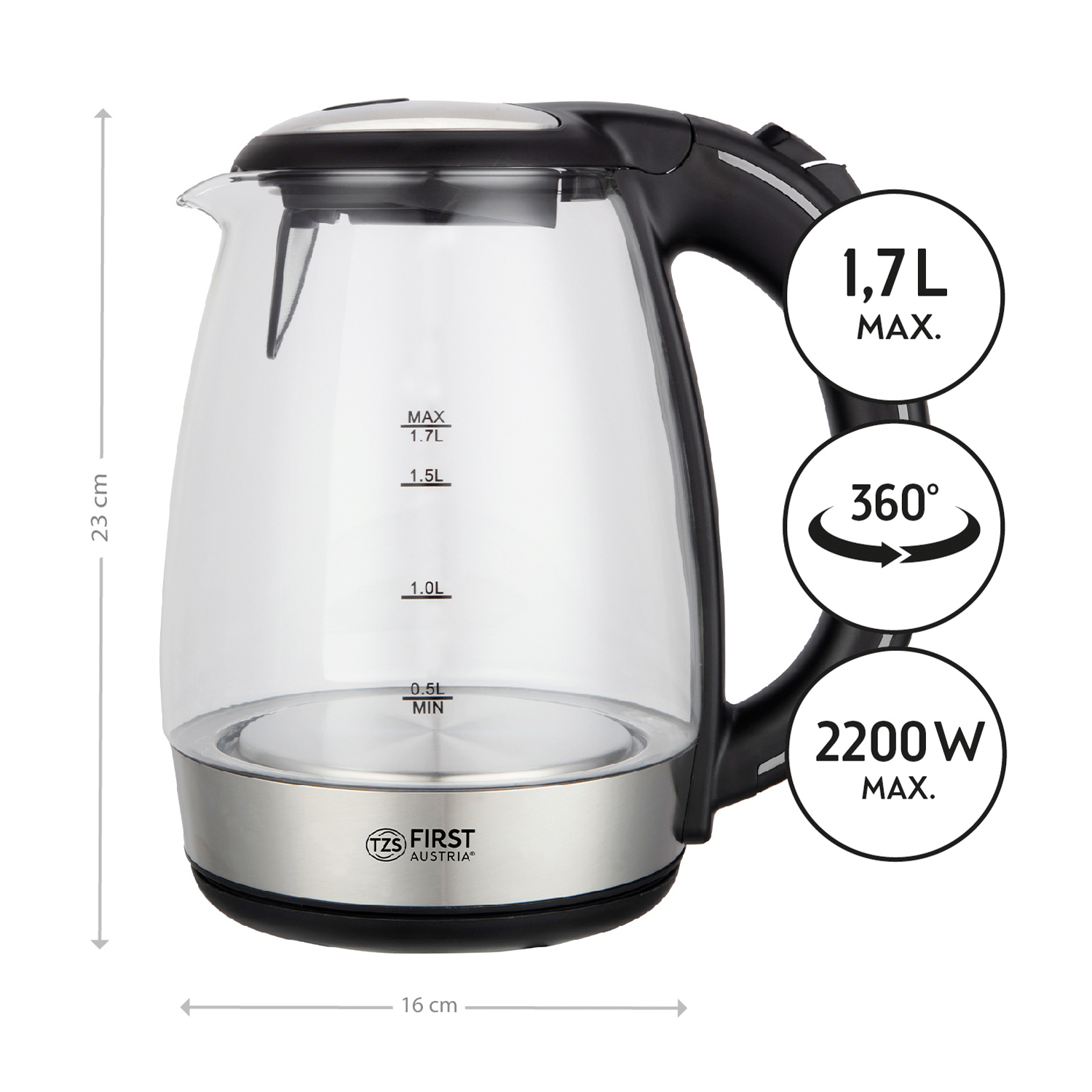 фото Електрочайник First FA-5404-2-BA