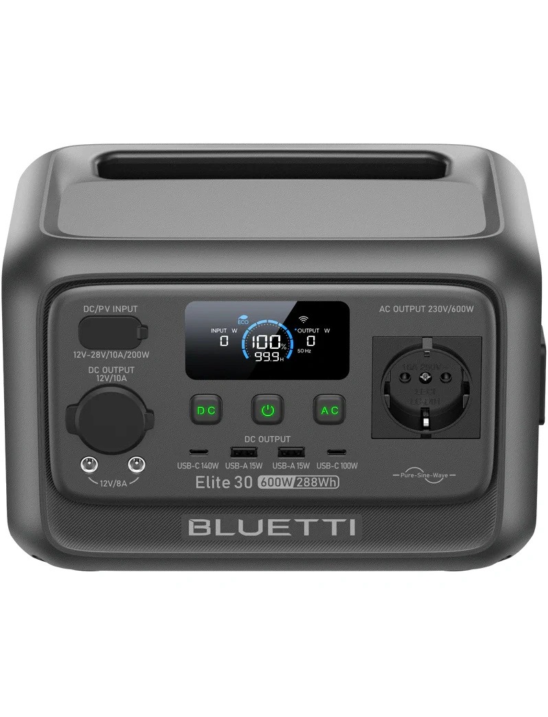 Зарядная станция Bluetti Elite 30 V2, 600W, 288Wh Зарядная станция Bluetti Elite 30 V2, 600W, 288Wh