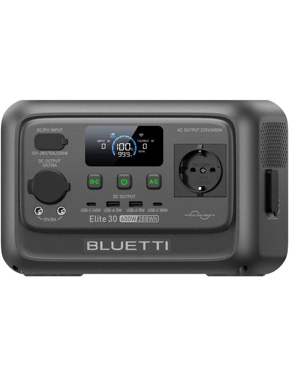 Зарядная станция Bluetti Elite 30 V2, 600W, 288Wh Зарядная станция Bluetti Elite 30 V2, 600W, 288Wh