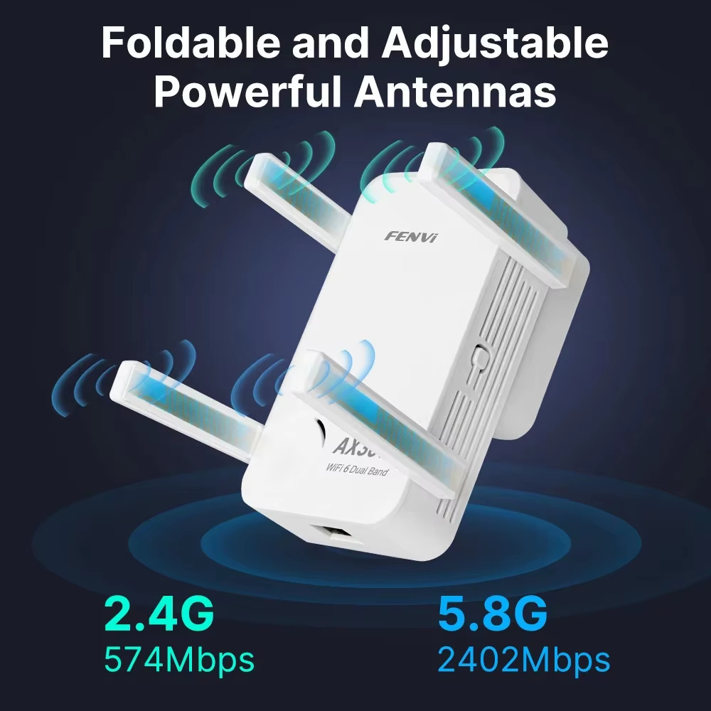 Точка доступа Fenvi F-AX3000R Wi-Fi Repeater Dual Band 2.4/5Ghz Signal Booster Точка доступа Fenvi F-AX3000R Wi-Fi Repeater Dual Band 2.4/5Ghz Signal Booster