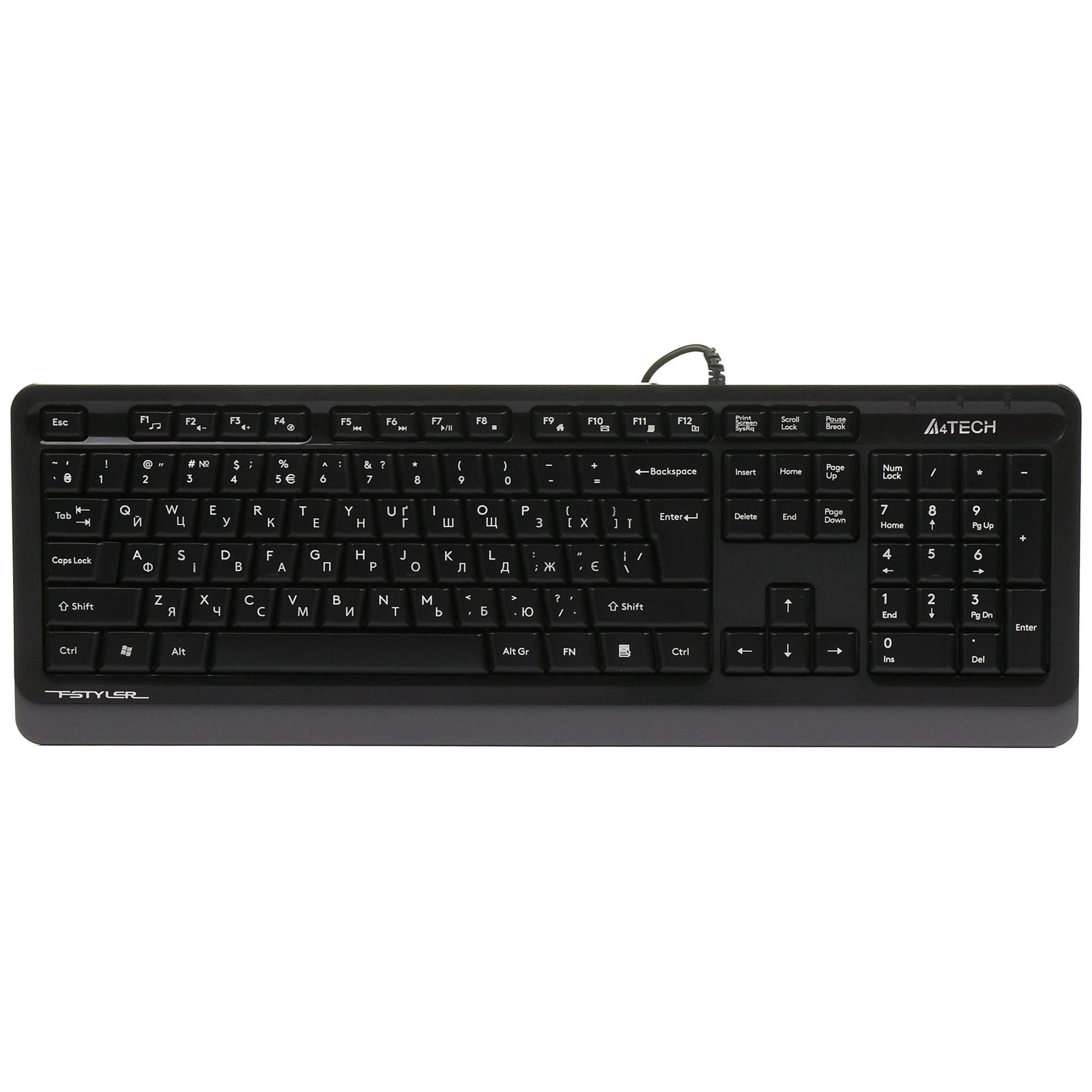 Клавіатура A4Tech Fstyler FKS10 Natural_A Shape сіра