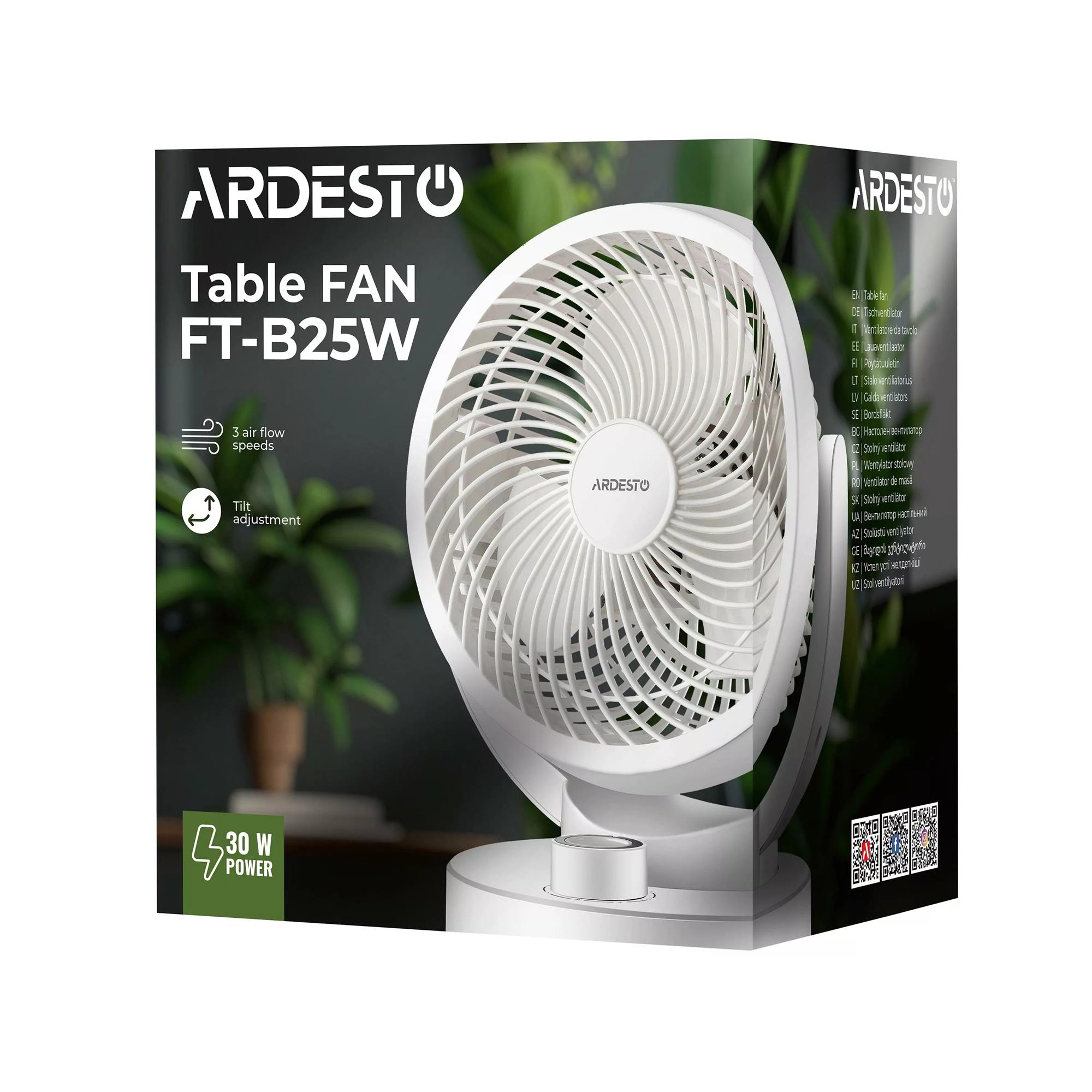 Вентилятор Ardesto FT-B25W
