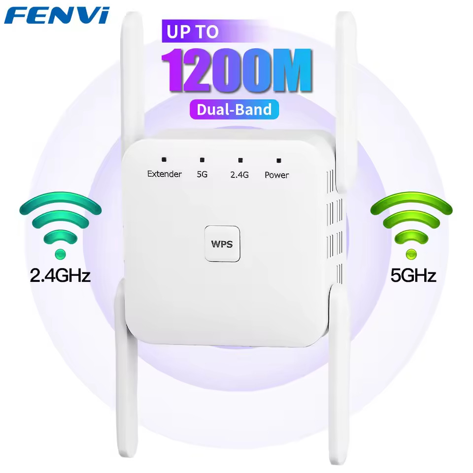 фото Повторювач Wi-Fi Fenvi FWD-R1208U White