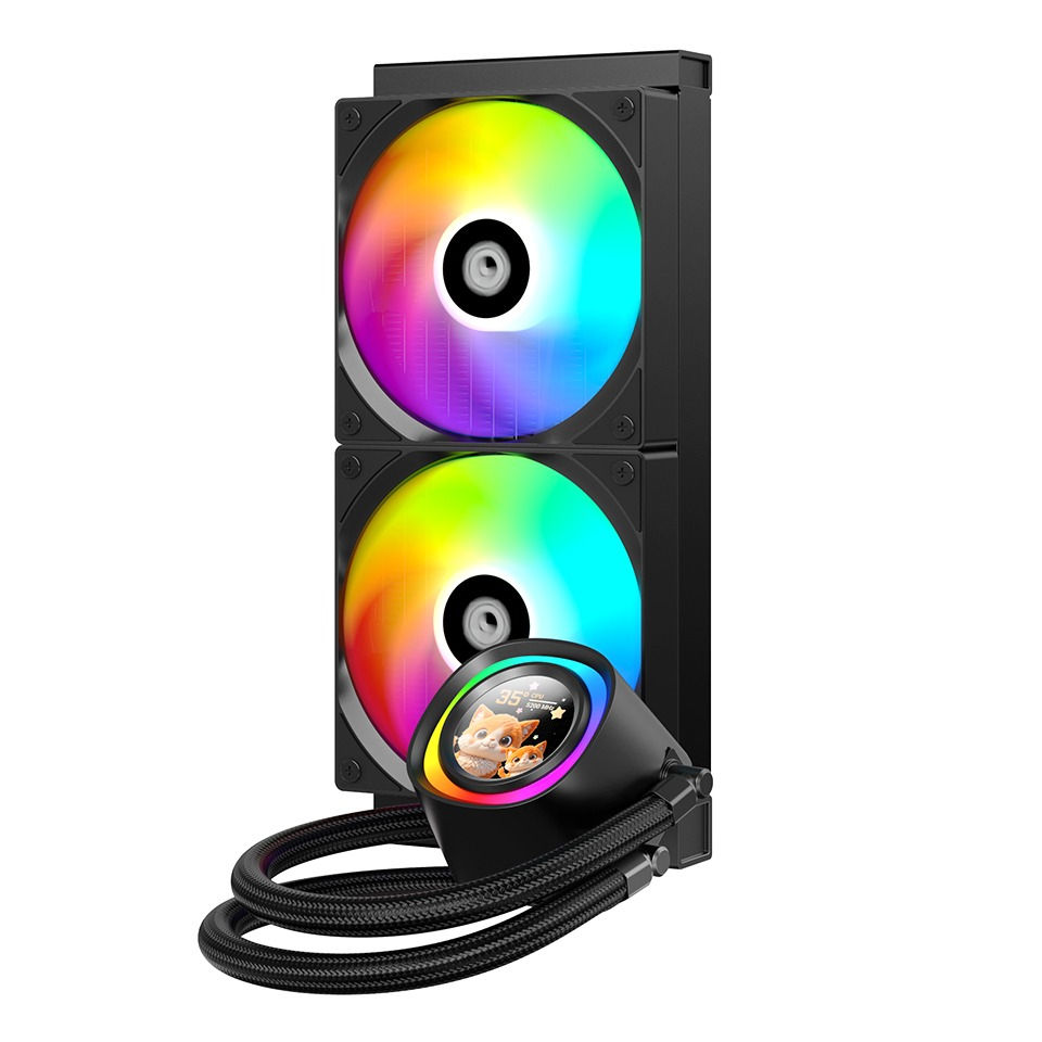 фото Водяне охолодження ID-Cooling FX240 LCD Black