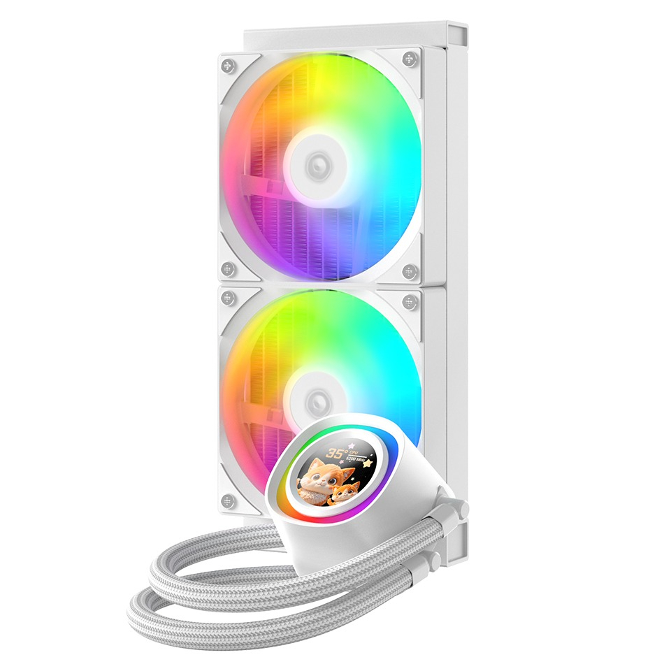 фото Водяне охолодження ID-Cooling FX240 LCD White