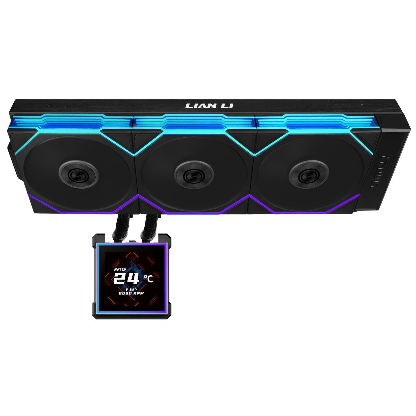 фото Водяное охлаждение Lian Li HydroShift II LCD-S 360TL Black (G89.GHS2LCDS36TB.00)