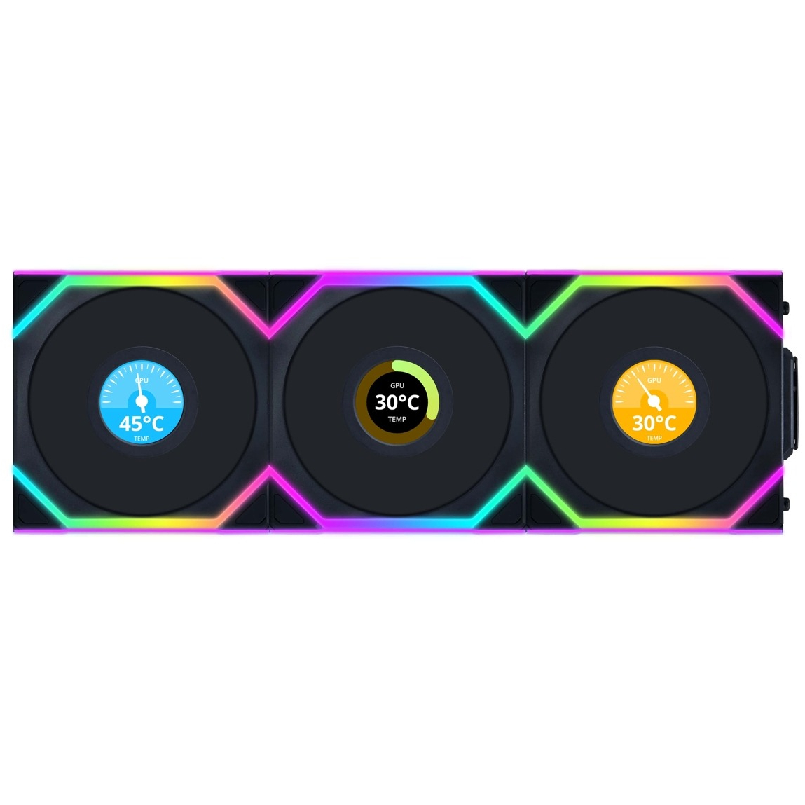 Вентилятор Lian Li Uni Fan SL Wireless LCD 120-3 Black (G99.12SLLCD1W3B.00)