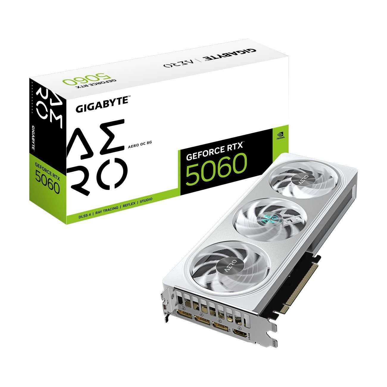 Відеокарта GF RTX 5060 8GB GDDR7 Aero OC Gigabyte (GV-N5060AERO OC-8GD)