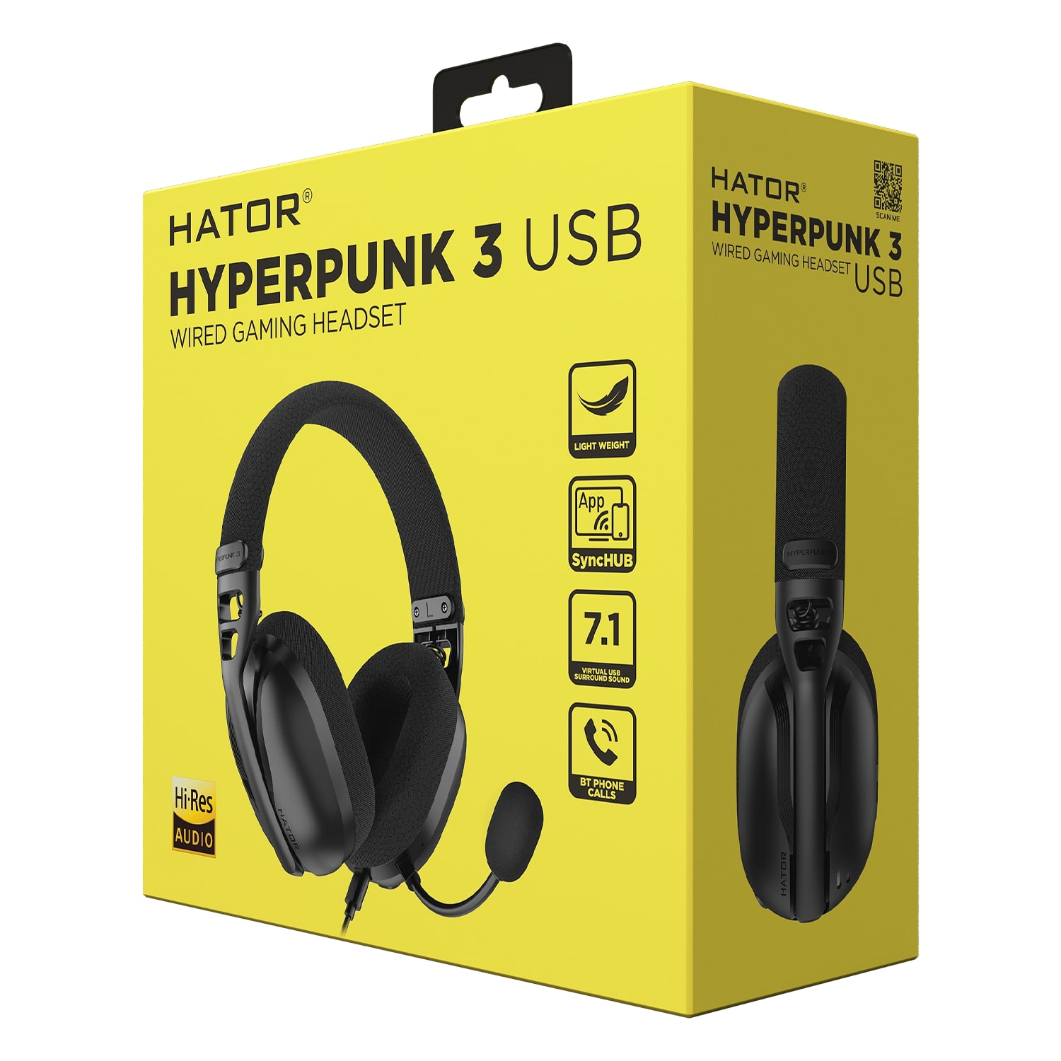 Гарнiтура Hator Hyperpunk 3 USB Black (ESH10)