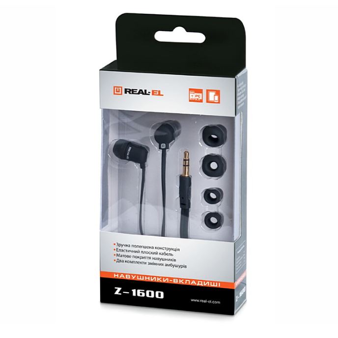 фото Навушники з мікрофоном Real-El Z-1600 Mobile Black